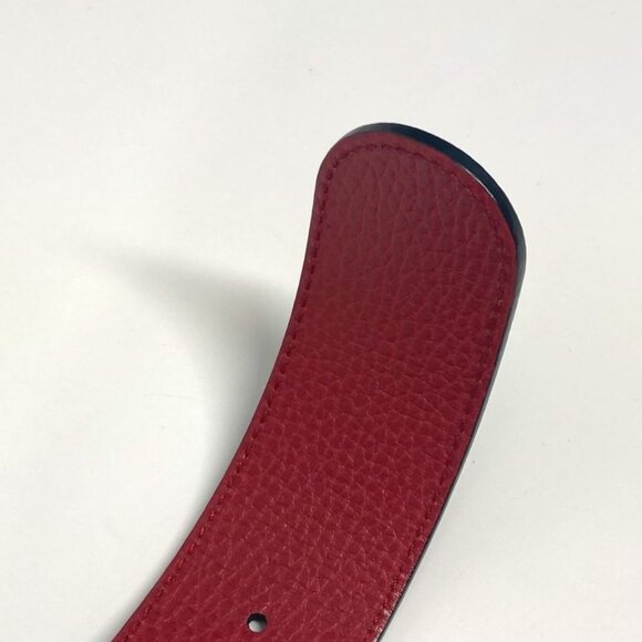 Gucci Belt Double G Logo Buckle Leather Red